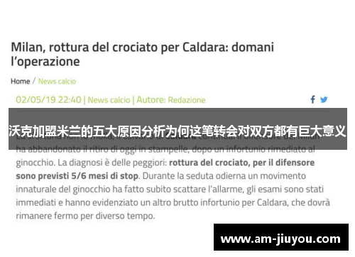 沃克加盟米兰的五大原因分析为何这笔转会对双方都有巨大意义